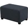 Ystyle Copri Pouf Rettangolare Elasticizzato, S, Grigio Scuro