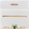 Schindora LED Lampadario Cucina Legno Dimmabile,100Cm Naturale Lampadario Camera Da Letto Con Telecomando,Regolabile In Altezza Lampada,30W Moderno Lampadari Soggiorno Per Salotto Biliardo