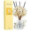 DIUFJAG Profumatore per Ambienti - Moscato Bianco White Musk,con 8 Bacchette Fiori Secchi Profumate per la casa,per Ufficio,Bagno,Scaffale 50ml