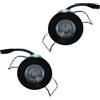 A2ZWORLD 2 Pezzi Mini Faretto Led Da Incasso Rotondo, Carcassa Nera, Bianco Neutro 4000K, 2,5W 220LM 220V, Ø32*29mm, Foro 27mm, Angolo 15° IP20