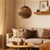 B·LED BARCELONA LED BARCELONA LED Lampada a sospensione ANIDA in cartone ondulato, stile vintage industriale e moderno, finitura legno scuro, ideale per sala da pranzo, camera da letto, scala o soggiorno 25cm