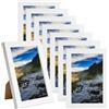 runxsam 8 pz cornici foto bianche 10x15 cm in MDF da parete e tavolo