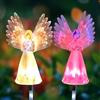 YZYOE 2 pacchetti di LED solare angelo luce terra, colorate all'aperto cortile decorazione pavimento lampade angelo, Wireless Crepuscolo all'alba impermeabile giardino paesaggio luce.