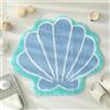 Dermalyx Tappeto da Bagno a Conchiglia Blu, Tappetino da Bagno Oceano e Stella Marina, Assorbente Antiscivolo Lavabile in Microfibra, Tappeto Bagno per Decorazione Marina 56x66cm