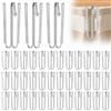 yuejuhe Ganci per Tende in Acciaio Inox, Ganci Tende Finestre, 55 x 25mm(50) | Ganci Metallo Antiruggine, Ganci Tende da Sole Esterno, per Tende con Fettuccia, Bastoni, Binari e Tende Doccia