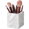 Generic Portaspazzolino in marmo, organizer multifunzionale da bagno per pennelli da trucco, accessori da toeletta, penne, utensili, 8,5 x 8,5 x 10 cm