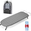 Johgee Tavolo pieghevole da stiro con poggiapolsi in ferro, tavolo compatto pieghevole in ferro a vapore con 2 coperture, gambe pieghevoli antiscivolo, ideale per appartamenti e roulotte, 82x32 cm