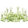 Sawoake Set di 24 vasi in vetro per decorazione da tavolo, matrimonio, ricevimento, casa, bottiglie vintage, trasparenti, vasi decorativi in vetro con coperchi (24, verde)