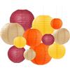 Capesaro Borgogna Maroon vino lanterne decorative 12 pezzi decorazioni da appendere per feste rustiche autunnali festa nuziale matrimonio baby doccia laurea anniversario decorazione della stanza