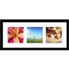 RK Cadres Cornice portafoto Multipla Super White 3 Foto(s) 20x20 Passepartout, Cornice portafoto 75x30 cm Nero, 3 Centimetri di Larghezza