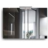 STYLE GLASS Specchio Bagno con Luce LED Superiore SOLE 100x70 cm, Specchiera Bagno con Lampada Applique