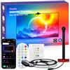 Diyife LED TV Retroilluminazione, [Versione Aggiornata-5M] Striscia Led, Sensori AR rilevano il Colore,5M Strisce LED con App Controllato e Controller per TV da 65-80 Pollici,PC Monitor,Film e Giochi