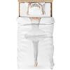 Loussiesd - Set di biancheria da letto per bambini e ragazzi, copripiumino 135 x 200 cm, motivo: principessa, ballerina, danza, set bianco con 1 federa