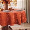 Romanstile tovaglie antimacchia rotonda 160 cm tovaglia autunnale arancione per 6-8 posti tovaglie jacquard tovaglia decorativa ideale per pasti Sala da pranzo matrimoni eventi all'Aperto