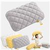 Jeeeun Marshmallow Pillow, Cooling Marshmallow Puff Pillow for Side and Back Sleepers, Breathable High Resilience Support, Fluffy Washable (Gray,Low Pillow)