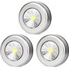 LNJBABAO 3Pcs COB Touch Led Battery Lights COB Touch Lampada LED a batteria Luce notturna senza fili per armadi, armadi, banconi o ripostigli