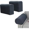 Yzalen Copribraccioli per divano, 2 pezzi, lavabili, copribraccioli elasticizzati per poltrona relax, poltrone, divani (grigio scuro)