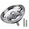MultiAccesorios Colino e tappo per lavello da cucina, 80 mm, in acciaio inox antiruggine, sistema di pressione e tiraggio, filtro cattura rifiuti, adatto per lavastoviglie