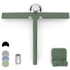 GÜTEWERK Tergivetro in silicone per doccia 28 cm, supporto 2 in 1, Verde
