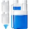 SLIAXINT 3 flaconi dosatori a doppio collo con imbuto in silicone