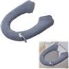 Rakiuty Coprisedile Termico per WC con Bottone,Bagno Coprisedile WC Pad,Caldo Cuscino del Sedile del Water,Toilette Copri Sedile,Warm Coprisedile Copriwater,Universale Coprisedile per WC (Grigio Scuro)