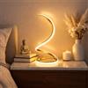 Arcadia Lampada da Comodino LED - Luce Notturna Dimmerabile Bianco Freddo, Naturale e Caldo - Design a Spirale Moderno 3200 Lumen - Abat-jour per Camera da Letto, Scrivania e Salotto (1 x Oro)