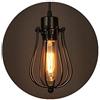 Chrasy Lampada a Sospensione Industriale a Gabbia Alluminio Nero E27