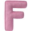 Generic Cuscino Decorativo A Forma Di Lettera In Velluto A Coste Rosa Cuscino Iniziale In Velluto 34 X 36 Cm, Morbido Cuscini In Peluche Per Soggiorno Camera Da Letto(F)