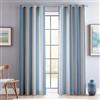 Generic Tende Oscuranti con Stampa Righe Verticali Minimalista Elegante, 140L x 280A cm (2 Pannelli) Tende Termiche per Soggiorno Camera da Letto Cameretta Bambini Curtains Oscurante ad Anelli, Blu Bianco