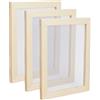SUPERFINDINGS 3 PZ Cornice per Creazione di Carta in Legno Strumenti per Schermo 30X20.1cm mandorle Sbollentate Creazione di Carta in Legno Rettangolo Antico Cornice per Stampi per Carta permestieri