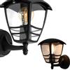 EDO Applique da Parete Esterna E27 IMMA UP Nera - Moderna Lampada da Parete - Luce verso l'alto - Illuminazione Impermeabile IP44 - Elegante Lanterna per Giardino Terrazza Facciata e Balcone