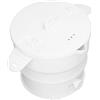 Yctze Fornello elettrico a pentola, mini vaso da viaggio pieghevole portatile leggero per campeggio, ufficio, hotel, uso domestico, zuppa di porridge di tagliatelle 800 W 1,2 L (presa UE 220V)