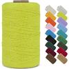 LEREATI Macrame Corda 1mm x 390m Filo Macrame Cordoncino Cotone Corda Colorata, Cordino per Borse Uncinetto, Decorazioni, Arazzo da Parete, Perline, Braccialetti (Verde Frutta)