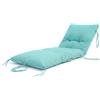 Deco Arts Cuscino Lettino Prendisole con Imbottitura da 12 cm, Materassino per Sdraio da Giardino e Chaise Longue, 185x60 cm, Blu Caraibi