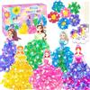 KIFHCMPR Poke-in Fun Art Kit- Bouquet & principessa magica,Kit artigianato fai da te,divertimento pulito,attività creative per bambini di compleanno e Natale, giocattoli per ragazze e ragazzi da 4 a 9+ anni