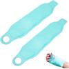GOMETY 2 manicotti refrigeranti da polso con chiusura in velcro, cuscinetti refrigeranti in gel per mani, freddi e caldi, per dolori al tunnel carpale, artrite tenosinovite (blu)