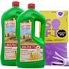 FEI FAN SET: 2x Detergente LAVAPIATTI Concentrato AntiOdore, Ad Alto Potere Sgrassante, Profumato Al Limone 1,25L + Panno In Lattice SOFT, Formato 30x30cm