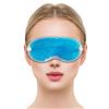 GLAMZA® - Maschera rinfrescante per occhi in gel caldo e freddo, riutilizzabile, per occhiaie, occhi gonfi, emicrania, mal di testa, colore: blu