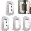 Cemssitu Fridge Lock, Refrigerator Lock, Cabinet Locks Baby Proofing, Self-Adhesive Fridge Lock Latch System, Heavy Duty Freezer Lock for Upright Freezer (White - 4 Pack)