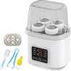 GBKDQQ Scaldabiberon per bambini, sterilizzatore 8 in 1, per biberon, scaldabiberon rapido per bambini, scaldabagno e sbrinamento, senza BPA, con display LCD