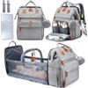 Chickwin Zaino Cambio Neonato con Fasciatoio, Zaino Neonato Multifunzione Mamma Zaino per Neonati per Viaggio Borsa Fasciatoio Portatile Grande per Mamma e Papà (27 pollici,Grigio)