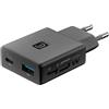 Cellularline caricabatterie da rete Power Lite 45 W doppia porta USB-C 45 W e USB-A 18 W ricarica rapida simultanea tecnologia GaN+ design compatto, nero