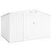Parama Casetta da Giardino in Acciaio Zincato Bianco 3,21x2,77x2,17 m, Capanno Porta Attrezzi da Esterno, Superficie 8,9 m², Tetto Spiovente e Doppia Porta - 129 kg