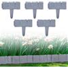 Generic Bordo da giardino in finta pietra in plastica, set di 10 cordoli per prato, modulabili, recinto da giardino decorativo per massicci, vialetti e erba, grigio