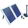 Pontec PondoSolar 1600 43326 - Set di giochi d'acqua con potente pompa a fontana/sistema solare