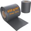 Bricozone Schermo Privacy Grigio Scuro Per Recizioni A Doppia Sbarra In PVC Doppio Picchetto Rete Con Clip Di Fissaggio Per Giardino Terrazzo 650 g/m² Resiste Alle Intemperie Vento 35 m x 19 cm