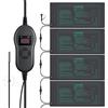 Luxbird Tappeto Riscaldante per Piante con Termostato, 30W 4 Tappetino riscaldante con 1 Controller, Impermeabile IP67, Design Parallelo, per Serra, Semenzai, Idroponica e Terrari