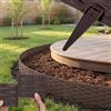 YRHome 30 pezzi in plastica effetto rattan, bordatura per aiuole e vialetti (30 m, marrone)