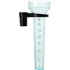 Generic Misurino per pioggia in plastica con supporto, misuratore di pioggia con capacità di 35 mm, facile da installare, per giardino, fattoria, prato, uso esterno