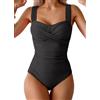 CheChury Costume Intero Donna Modellante Costumi Interi da Bagno Push Up Scollo a V Costume da Bagno Intero Donna Curvy Controllo della Pancia Monokini Costumi Piscina Beachwear Swimwear Sportivo